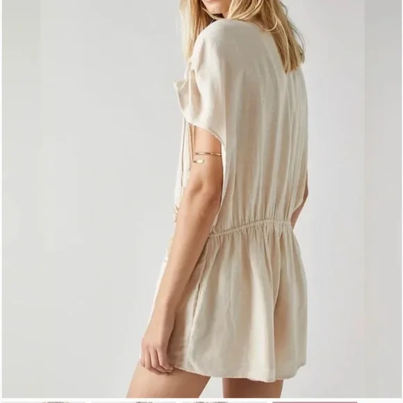 NWOT Free People Weila Embroidered romper shorts - Picture 4 of 4